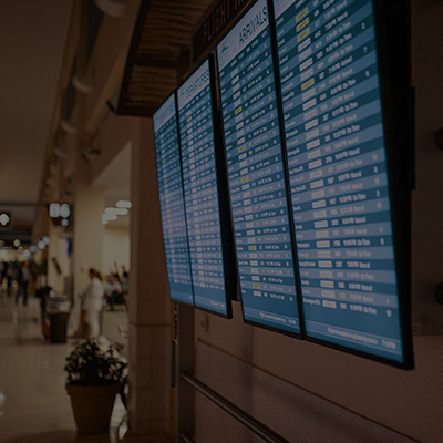 PyroSign can support airport displays.