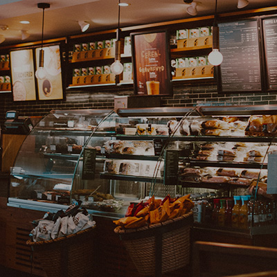 PyroSign can support coffee shop displays.